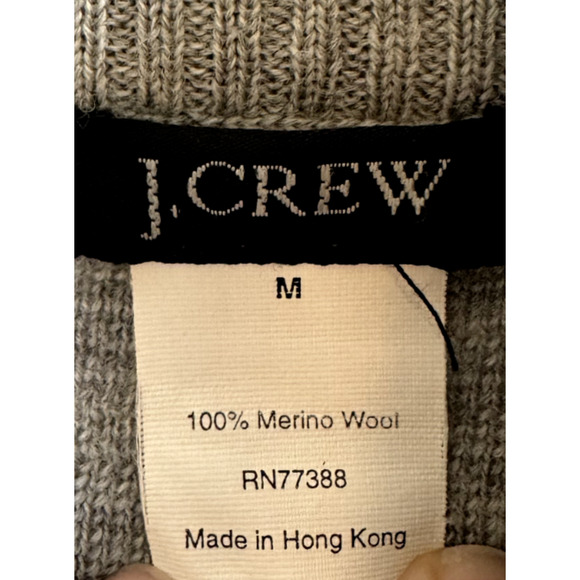 J Crew Vintage Y2K 100% Merino Wool Preppy Holiday Old Money Luxury Sweater M - Picture 6 of 11
